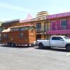 In Front of the hotel next to the Big Texan Steakhouse in Amarillo TX 